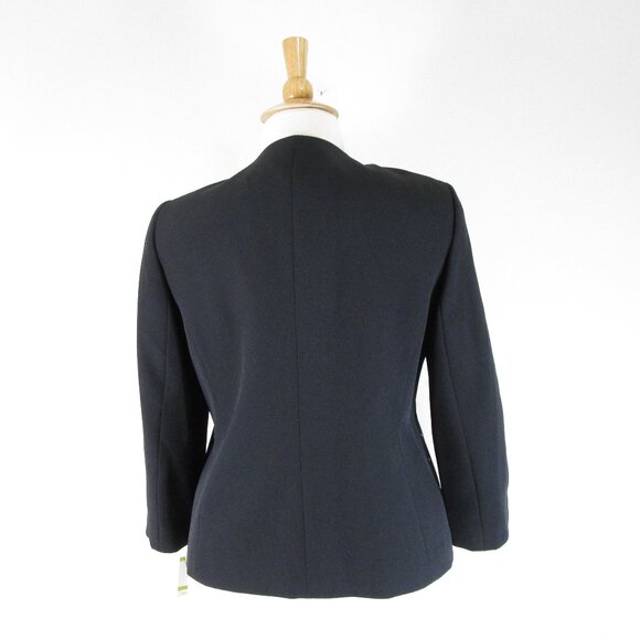 Kasper Plus Size Black Embellished Gem Blazer Jacket 14 Formal Business Career - Picture 5 of 8